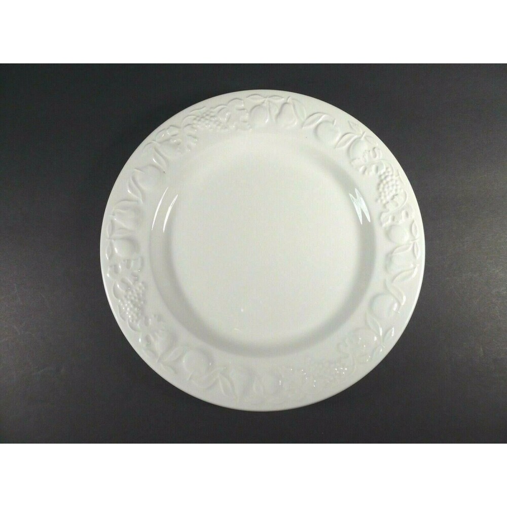 Over & Back Salad Plate White with Fruit Border 8½" OVB22